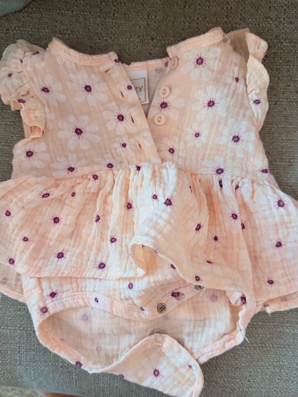 Just Lizzy Daisy Floral Skirted Romper Baby Girl 0-3M